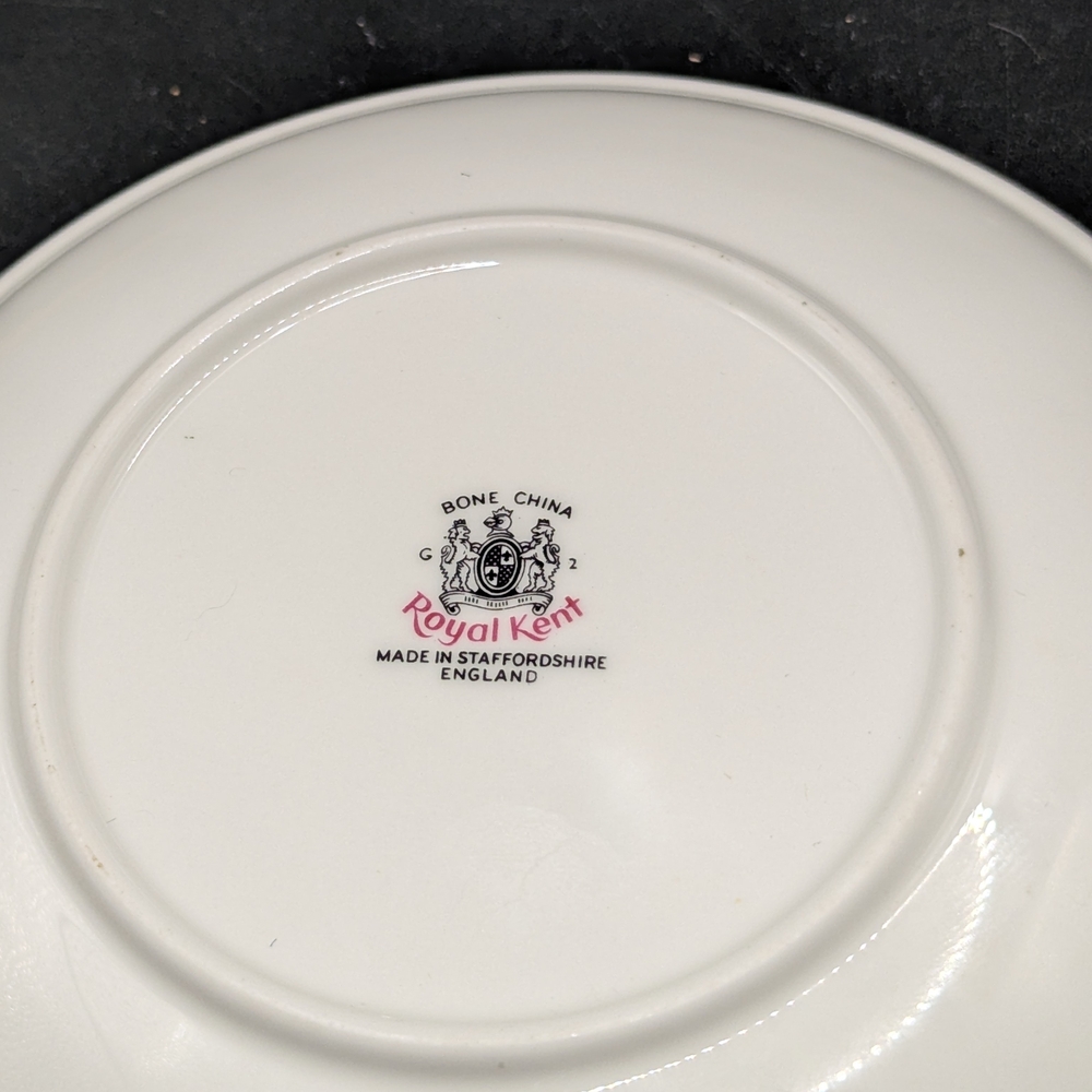 Vintage Set of 2 Royal Kent Bone China Small Trinket Dishes Staffordshire, Engla - Picture 5 of 6